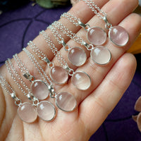 Rose Quartz Sterling Silver Necklace