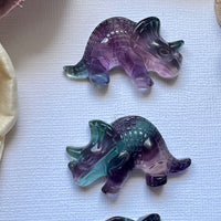Fluorite Triceratops Carving