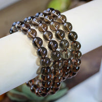 Smoky Quartz 8mm beaded bracelet