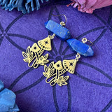Lapis Lazuli Mushroom Dangling Earrings