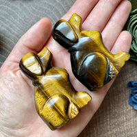 Tiger’s Eye Dog Carving