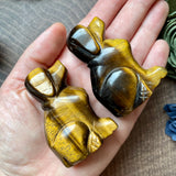 Tiger’s Eye Dog Carving
