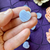 Small Blue Lace Agate Heart