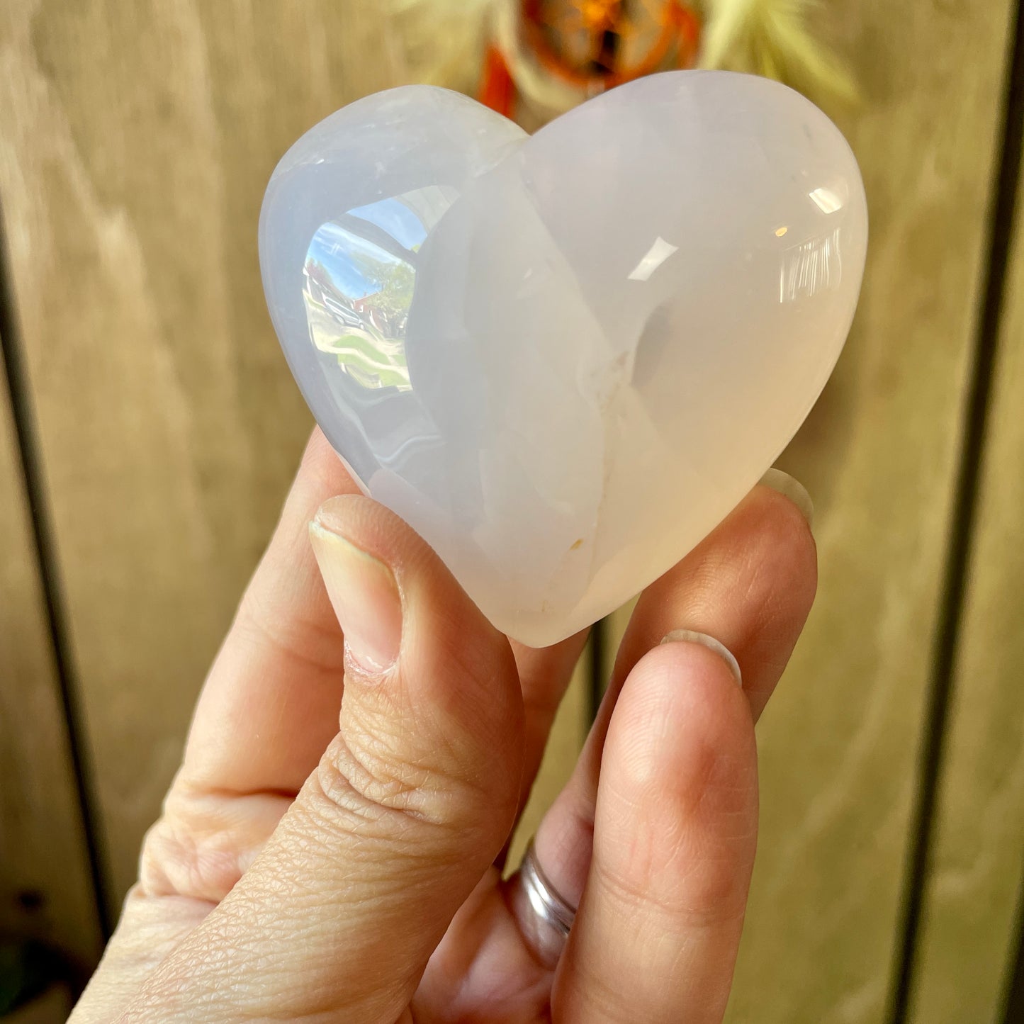 Blue Rose Quartz Puffy Hearts