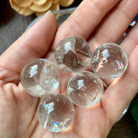 Clear Quartz Small Sphere with Rainbows